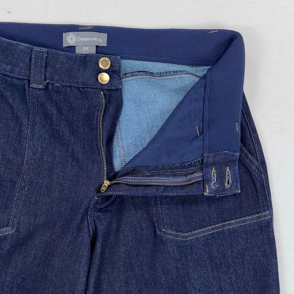 Madewell Dark Blue Wide Leg Jeans - Picture 2 of 14